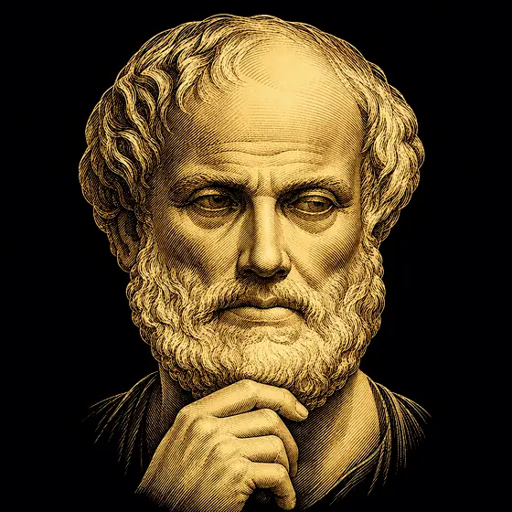 Drawing of Aristotle