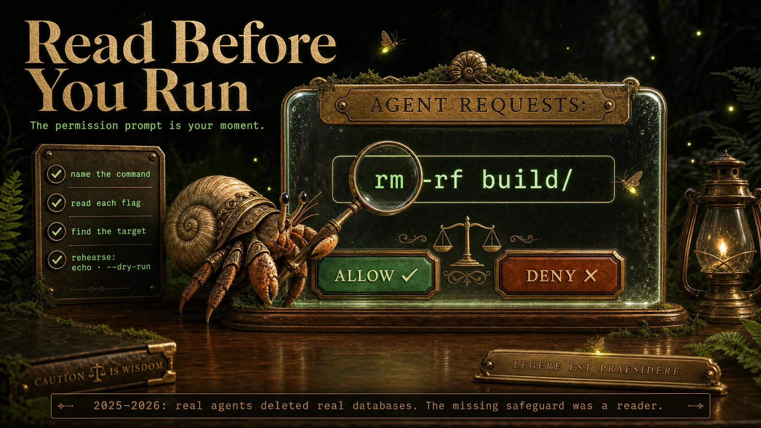Read Before You Run — inspecting an AI-proposed command before pressing Enter
