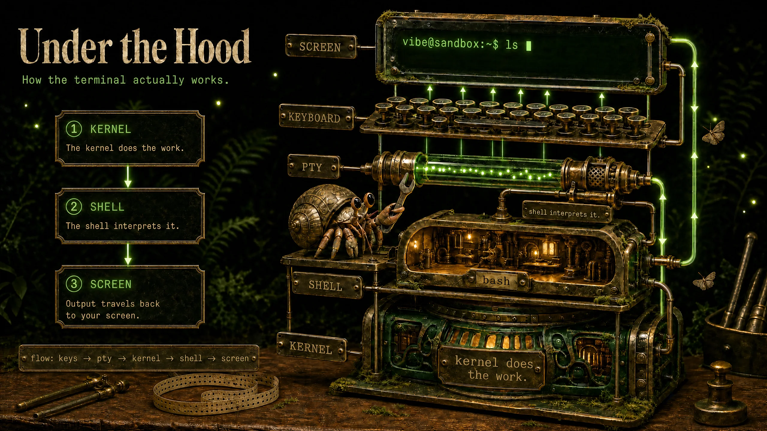 How the Terminal Works — the machinery behind every prompt